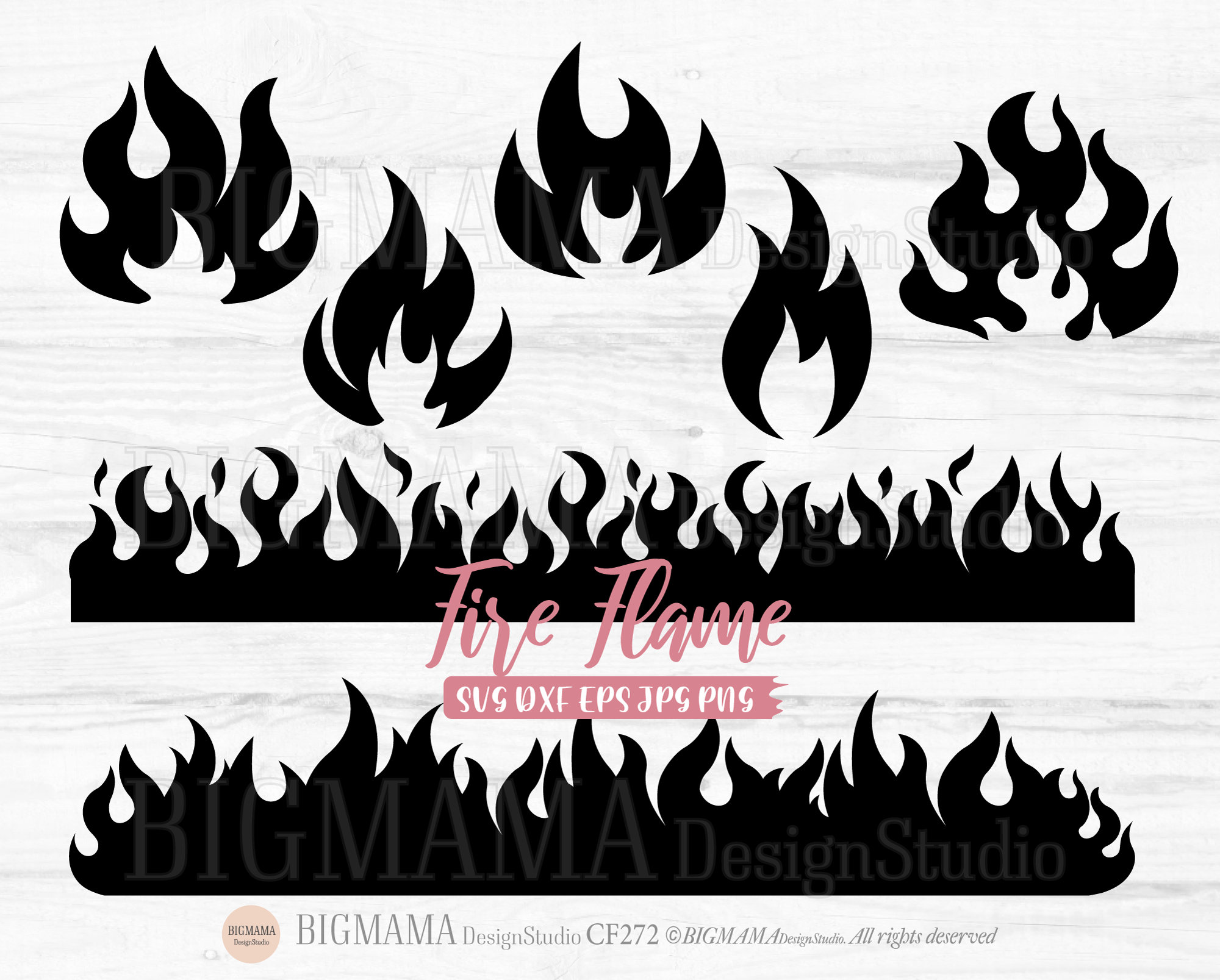 Flame Fire Black Contour PNG & SVG Design For T-Shirts