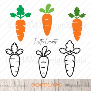 Ostern Möhre SVG, Möhre Form DXF, Möhren geschnitten, süß, einfach, Cricut, Silhouette, digital, kommerzielle Nutzung, Instant download_KF20