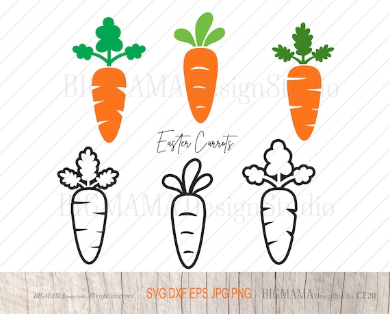 SVG zanahoria de Pascua forma de zanahoria DXF zanahorias - Etsy España