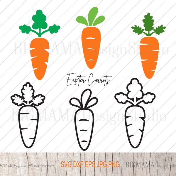 Carota di Pasqua SVG, Forma di carota DXF, Taglio di carote, Carino, Semplice, Cricut, Silhouette, Digitale, Uso commerciale, Download istantaneo_CF20