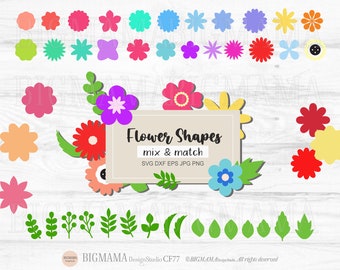 Flower Shape SVG,Floral,Flower Elements svg,Flower svg cutting file,Graphic,Cricut,Silhouette,Commercial use,Instant download_CF77