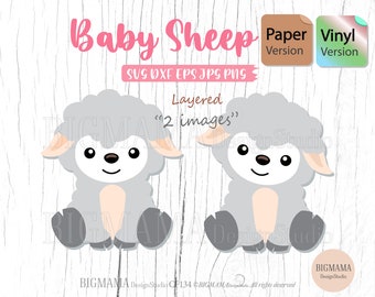 Baby Sheep SVG,Cricut,Cut File,Paper,Sheep Layered,DXF,Sheep Svg File,Animal Svg,Sheep Svg For CriCut,Kid,Silhouette,Instant download_CF134