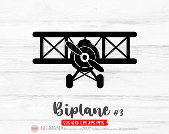 Biplane SVG,Retro,Airplane Shape,Boy,Kids,Stencil,DXF,Cut File,Cutting File,PNG,Clipart,Cricut,Silhouette,Vector,Instant download_CF387