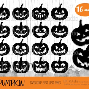 Halloween Kürbis SVG,Kürbis Gesicht,Schnitzen,Jack O Lantern,DXF,PNG,Schnitt Datei,Bundle,Clipart,Shirt,Cricut,Silhouette,Instant download_D59