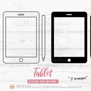Tablet SVG,Mobile Deivce,Tablet Template,Tablet Frame,Outline,eletronic,Cricut,PNG,Cut file,Instant download_CF461