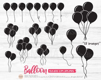 Balloon SVG,Balloon Cut File,Party,Birthday,Event,Balloon Clipart,Cutting File,Balloons ,PNG,Cricut,Silhouette,Instant download_CF474