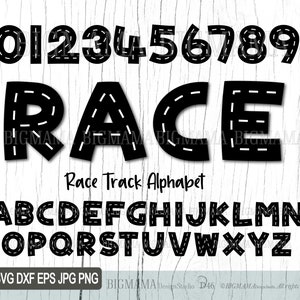 Race Track Alphabet SVG,Road Numbers,Letters,Road Bundle,Birthday,Car,Boys,Construction,Clipart,,Font,Cricut,Cameo,Font,Instant download_D46