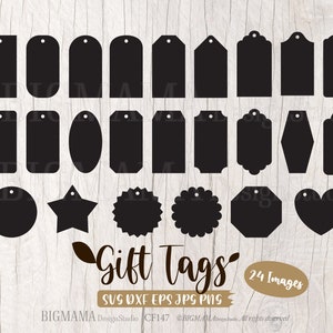 Tag SVG, Bundle Tag SVG, Modello Tag, DXF, Etichetta, Stoffa, Regalo, Personalizzato, File di taglio, Fatto a mano, Cricut, Silhouette, Download immediato_CF147