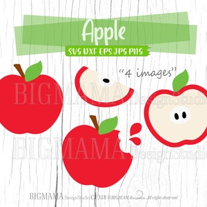 Apple SVG,Fruits DXF,Summer,Fruit svg,Apple Slice,Cut file,Layered,Cutting,Cricut,Silhouette,Clipart,Commercial use,Instant download_CF318