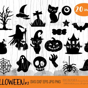 Halloween Bundle SVG,Cat,Witch,Ghost,Cut File,Boo,Spooky,Spider Web,Cute,Kids,Clipart,Shirt,Cricut,Silhouette,Instant download_CF342
