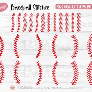 Baseball SVG,Baseball Stitches,Bündel,Softball,Baseball Threads,PNG, Vektor, Cricut, Silhouette, Sport, Digital,Sofortiger download_SF40