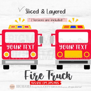 Camion dei pompieri SVG,Autopompa,Affettato,A strati,Emergenza,Compleanno,Auto,Ragazzo,Pompiere,DXF,File di taglio,Vinile,Cricut,Veicoli,Download istantaneo_CF273