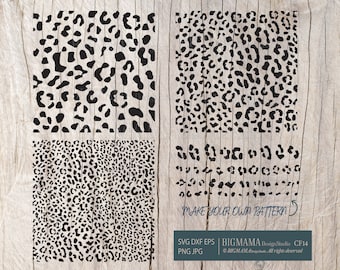 Leopard SVG,Leopard print,Cheetah,Animal print,Pattern,Safari print,Cricut,Silhouette,PNG,DXF,Commercial use,Digital,Instant download_CF14