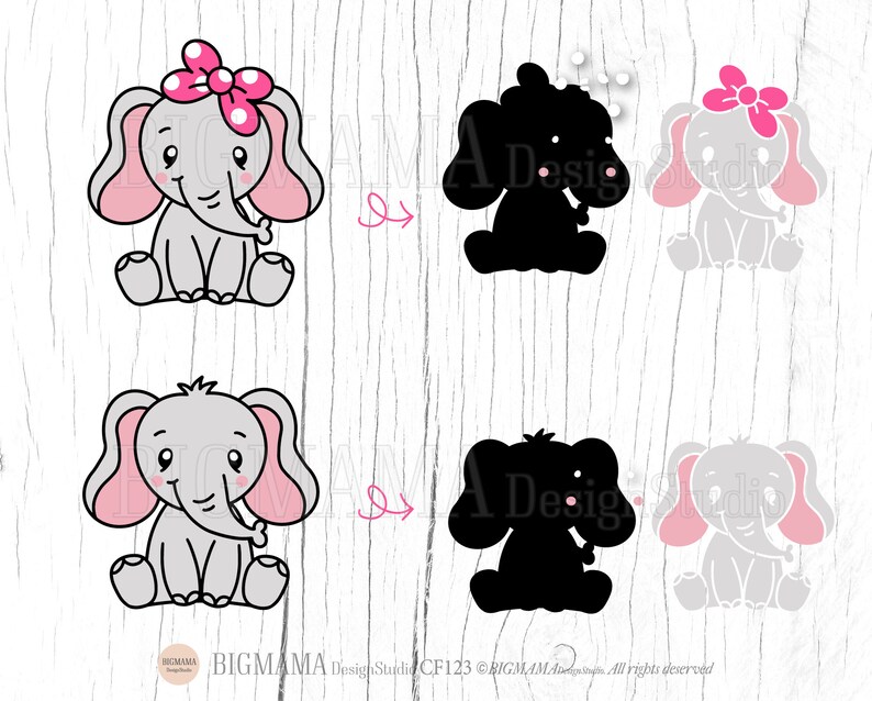 Baby Girl Elephant Svgelephant Svg Fileelephant Svg Cut Etsy