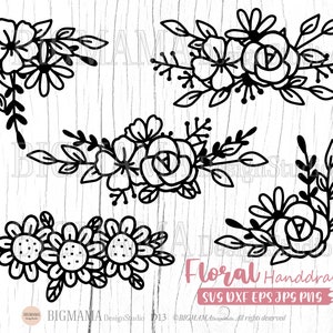 Blumen SVG, Blumen, Blumen SVG Bundle, Hochzeit, Hochzeit, Arrangement, Blumen, PNG, Blumenstrauß, Ecke, Cricut, Silhouette, Sofort-Download_D13