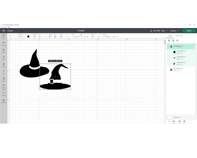 Witch Hat SVG,Halloween,Wizard Hat,Magic,DXF,PNG,Cut File,Svg Bundle,Spooky,Clipart,Silhouette,Cricut,Instant download_CF369 image 2
