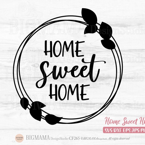 Home Sweet Home Sign SVG,Frame,Bundle,Vinyl,Clipart,Home Svg Quote,Decor,Cricut,Silhouette,Printable,Commercial use,Instant download_CF265