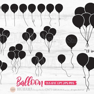 Ballon SVG, Ballon Schneidedatei, Party, Geburtstag, Ereignis, Ballon Clipart, Schneidedatei, Ballons, PNG, Cricut, Silhouette, Sofort download