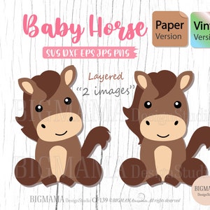 Baby Pferd SVG,Cricut,Schnitt-Datei,Papier,Vinyl,Schichten,DXF,Pferd svg datei,Tier svg,Pferd svg Für CriCut,Silhouette,Sofortiger download_F139