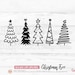 Christmas Tree SVG,Pine Tree,Christmas Svg bundle,Hand Drawn,Xmas,DXF,Clipart,PNG,Cut File,Cricut,Silhouette,Instant download_CF191 