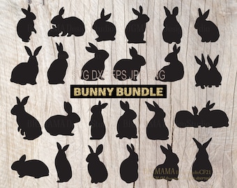 Bunny SVG,Rabbit DXF,Easter bunny svg,Rabbit shape,Cricut,Silhouette,Cut file,Cutting,Commercial use,Digital,Instant download_CF21