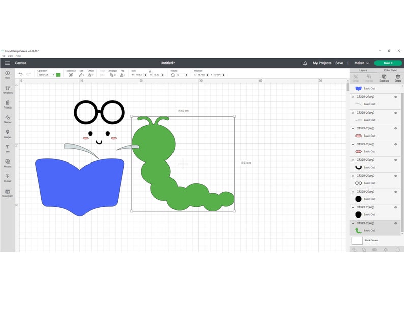 Puede incluir: Una oruga verde con una cara amigable est&aacute; leyendo un libro azul a un par de ojos de dibujos animados con gafas.