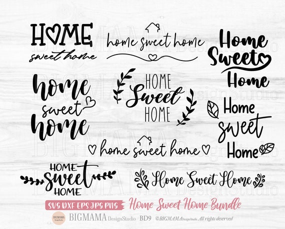 Home Sweet Home Sign SVG,Cut File,Cutting,Frame,Bundle,Vinyl,Clipart,Home Svg Quote,Decor,Cricut,Silhouette,Printable,Instant download_BD9