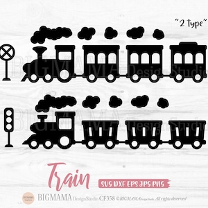 Zug SVG, Choo Choo, Kinder, Fahrzeuge, geschnitten, Kinderzimmer Dekor, Geburtstag, Junge, DXF, geschnitten Datei, PNG, T-shirts, Cricut, Silhouette, Instant download_KF358