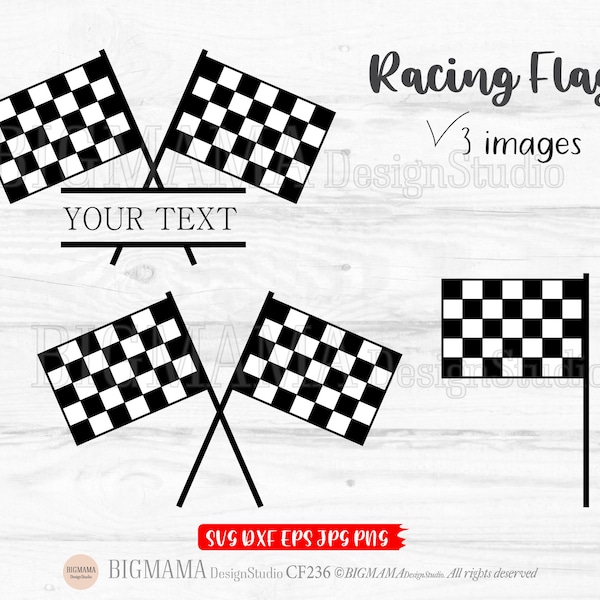 Racing Flags SVG,Checkered Flag,Start Flags,Race,Finish Flags,Checker,PNG,Monogram,DXF,Boy,Cricut,Silhouette,Instant download_CF236