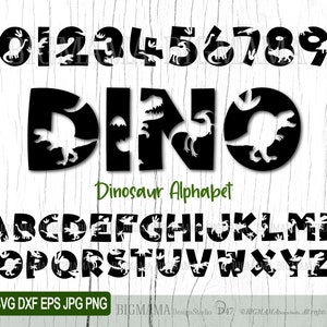 Dinosaurier Alphabet SVG,Zahlen,Buchstaben,Tier,Jurassic park,Bündel,Geburtstag,PNG,Jungen,Kinder,Clipart,Schriftart,Cricut,Cameo,Schriftart,Instant download_D47