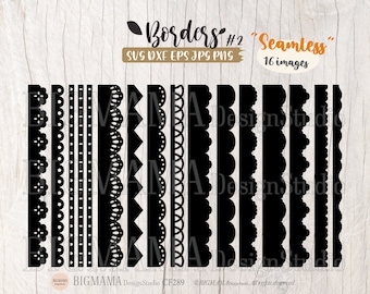 Lace Border,Border Svg,Seamless,Pattern,Border Svg Bundle,Border Svg Files,Simple,Cricut,Silhouette,DXF,PNG,Cut File,Instant download_CF289