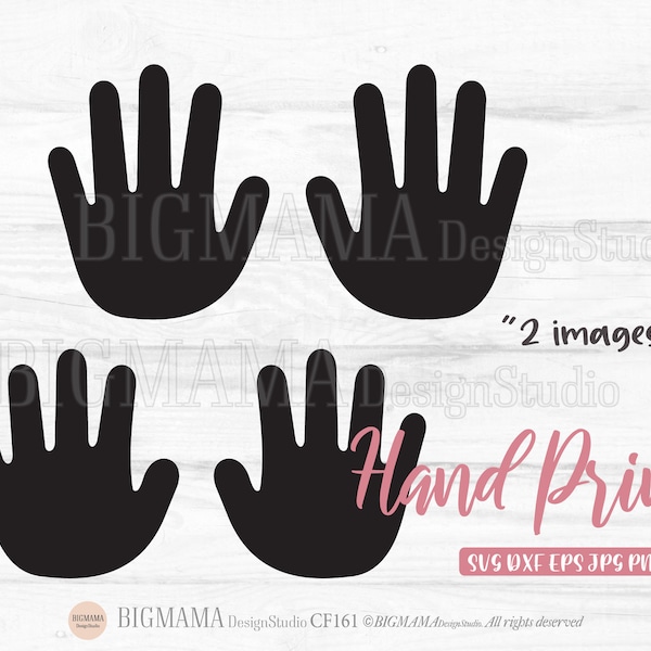 Hand Print SVG,DXF,Hand Prints,Hand Print PNG,Cut File,Bundle,Kids,School,Art,Double Hands,Handprint,Vinyl,Cricut,Instant download_CF161