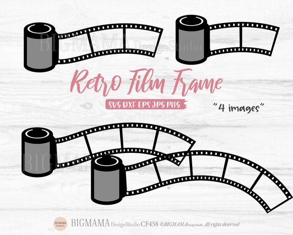 Retro Film Frame SVG,Vintage Camera Film Roll,Film Strip Collage Template,Picture Frame,Cricut,PNG,Cut file,Instant download_CF458