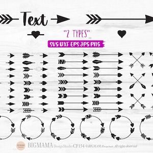 Flecha SVG, Setas, Pacote, Sinal de seta, Flecha Png, Ponta de flecha Svg, Flecha com coração Svg, DXF, Cricut, Silhueta, Vetor, Vinil, Download instantâneo_CF154