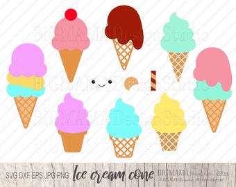 Eistüte SVG,DXF,Dessert,Essen,Kinder,Mädchen,Jungen,Sommer,Cricut,Silhouette,Digital,kommerzielle Nutzung,Sofort-Download_FA23