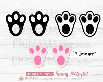 Easter Bunny Footprints SVG,Foot,Rabbit Feet,DXF,Cute,Clipart,Tshirts,Vinyl,Cricut,Silhouette,Cut File,Digital,Instant download_CF249