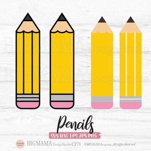 Bleistift SVG,Schule,Schichten,Lehrer,Monogramm,Buntstift-Bundle,PNG,DXF,Cut File,Cricut,Silhouette,kommerzielle Nutzung,Sofortiger Download_FCF71