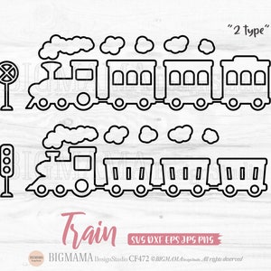 Tren SVG,Choo Choo,Niños,Vehículos,Contorno,Arte lineal,Decoración de la habitación de los niños,Cumpleaños,Niño,Archivo de corte,PNG,T-,Cricut,Silueta,Descarga instantánea_CF472