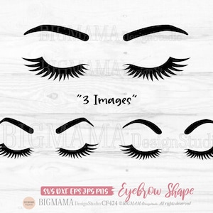 Eyelash SVG,Eyelashes SVG,Eyebrows,Eyebrow,Tattoo,Mascara,Woman,Beauty,Silhouette,Cut File,PNG,Makeup,Stencil,Cricut,Instant download_CF424