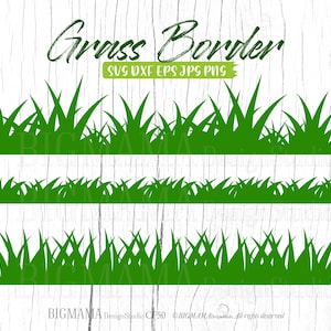 Grass Border SVG,Wild Grass,Grass Cut,Line,PNG,DXF,Vector,Cricut,Silhouette,Digital,Commercial use,Instant download_CF50