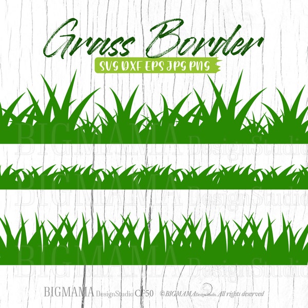 Grass Border SVG,Wild Grass,Grass Cut,Line,PNG,DXF,Vector,Cricut,Silhouette,Digital,Commercial use,Instant download_CF50