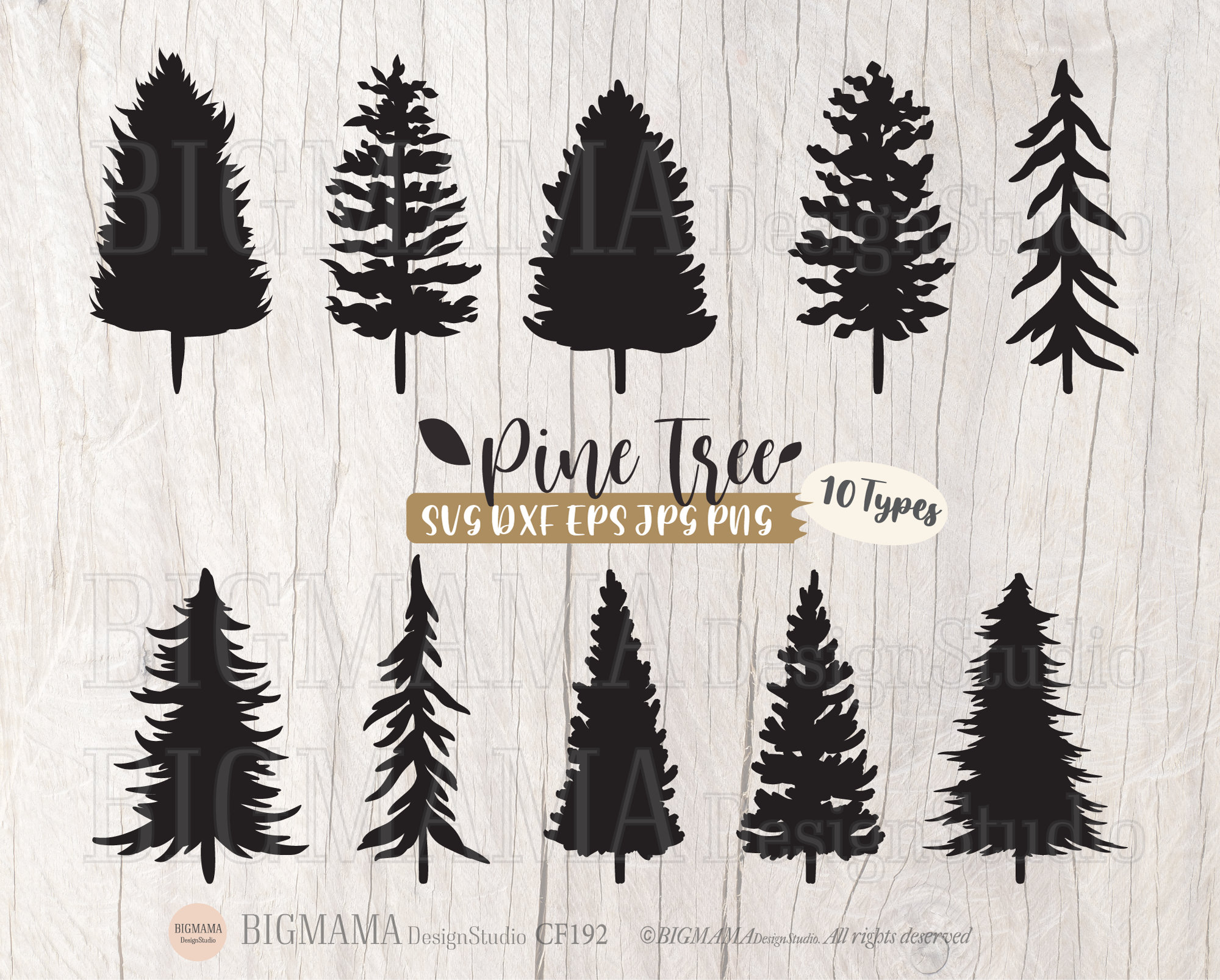 Pine Tree Svg,dxf,christmas Tree,spruce,cut File,tree Bundle