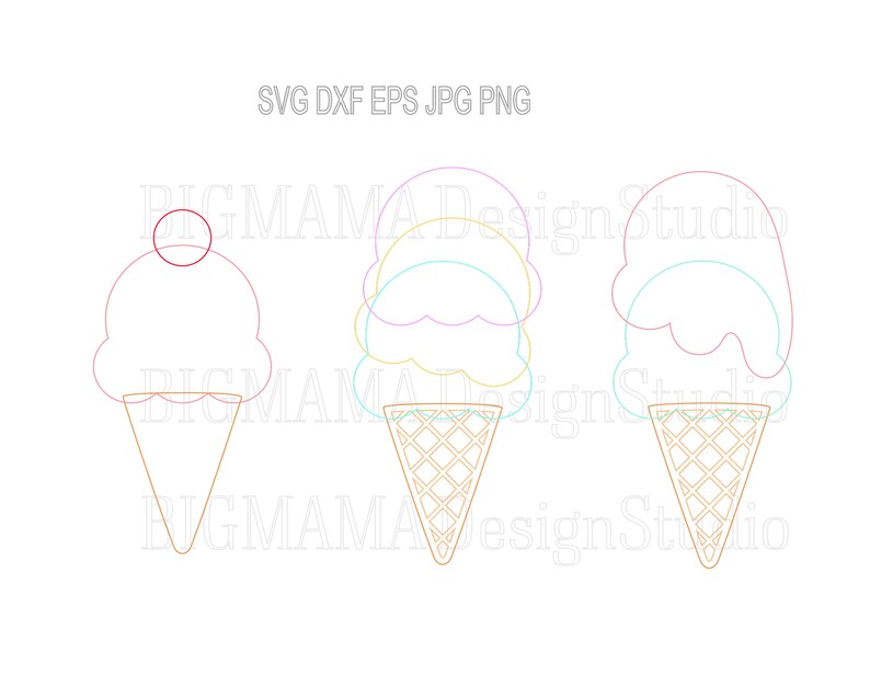 Ice Cream Cone Etsy
