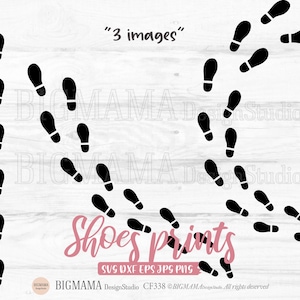 Buty Ślady Svg, Stopa, DXF, Ślady Stóp, Kroki, PNG, Krok, Pakiet, PNG, Plik Cięcia, Cięcie, Winyl, Cricut, Sylwetka, Natychmiastowe pobranie_CF338