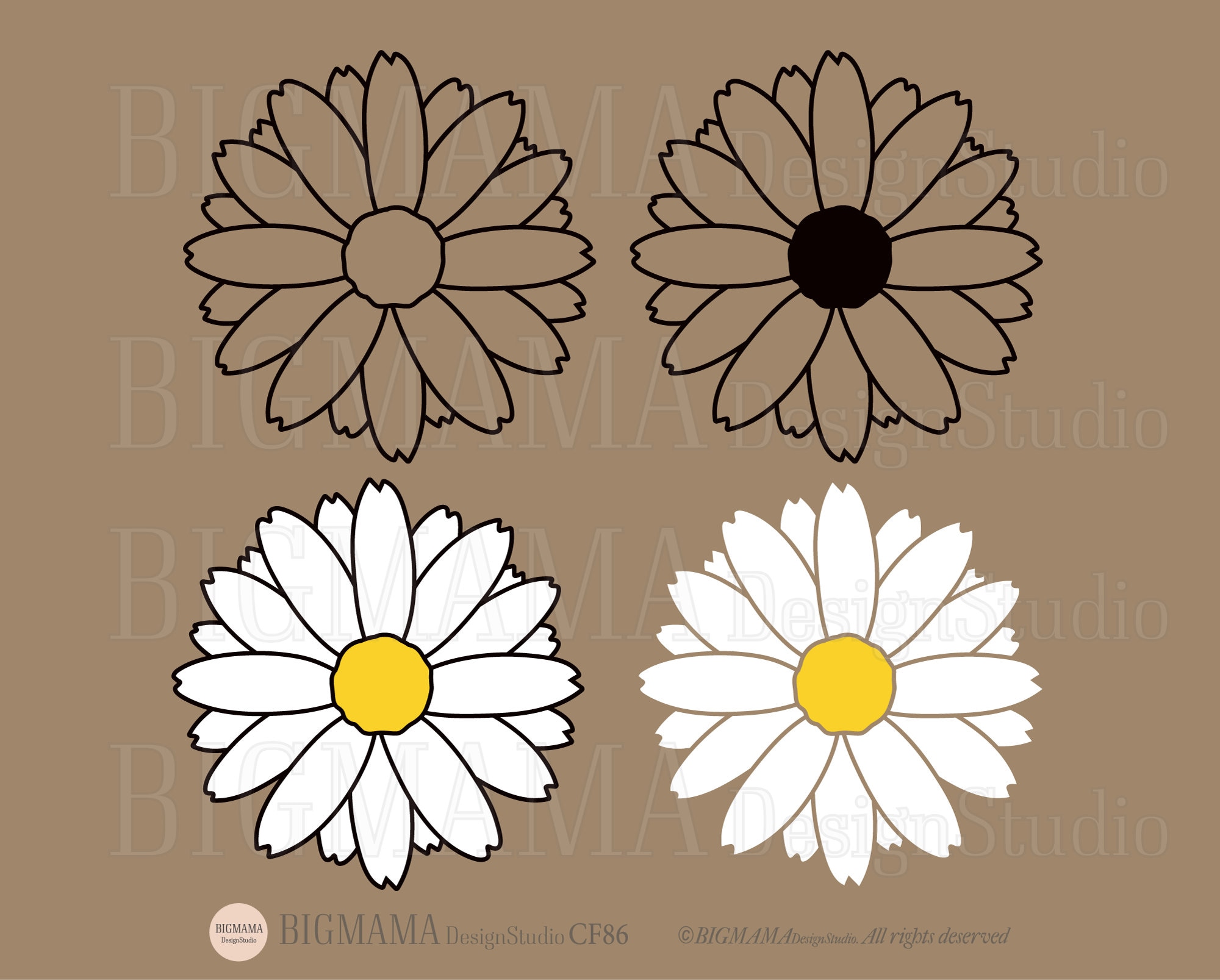 Daisy Svg,floral,daisy Layered,dxf,flower,bundle,cut File,t-shirt