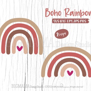 Boho Regenbogen SVG,Regenbogen,Regenbogen mit Herz,Schnittdatei,Vinyl,Kinder,Geburtstag,EPS,PNG,Printable,Clipart,Cricut,Silhouette,Instant download_KF252