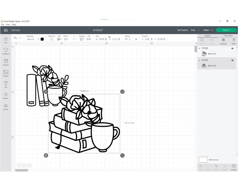May include: Black and white line art illustration of a stack of books with a cup of coffee and flowers on top. The books are stacked on top of each other and the cup of coffee is sitting on top of the books. The flowers are on the side of the books and the cup of coffee.