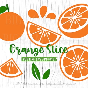Orange Slice SVG, DXF de fruits, svg de fruits, fichier de coupe Furit, coupe orange, été, impression, Cricut, silhouette, utilisation commerciale, numérique, téléchargement instantané_CF49