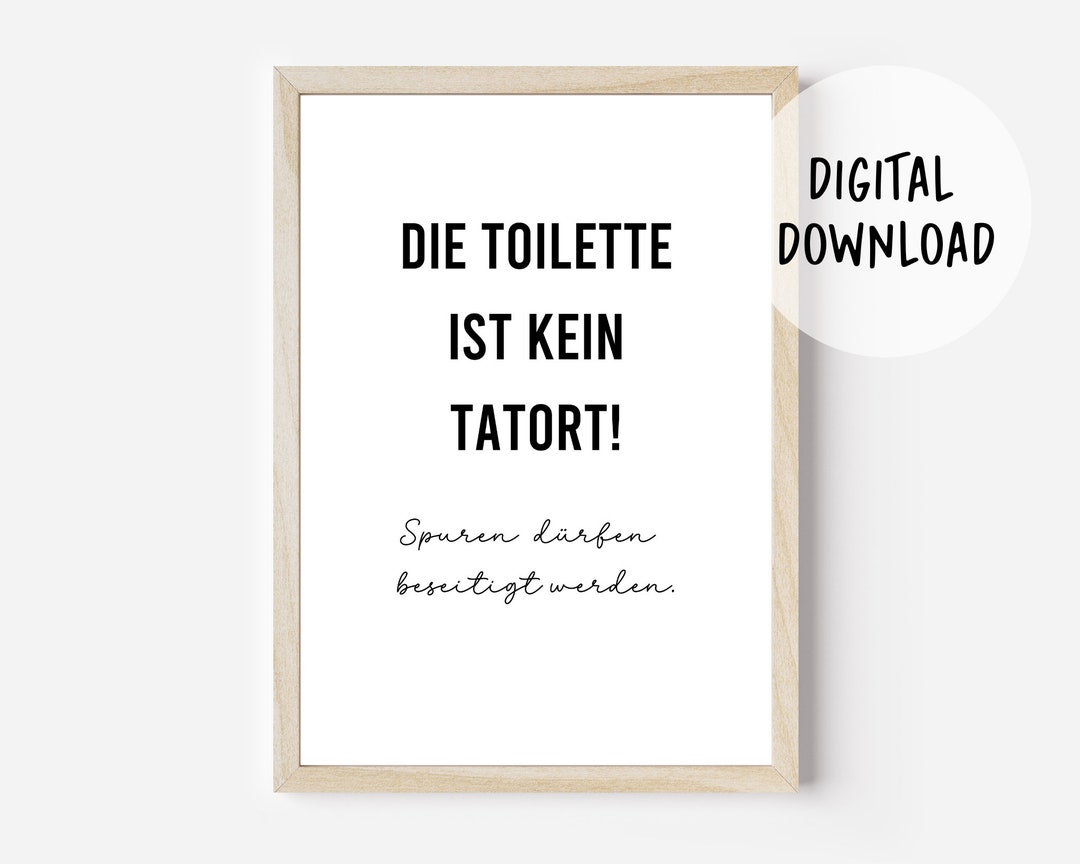 Die Toilette Ist Kein Tatort Poster