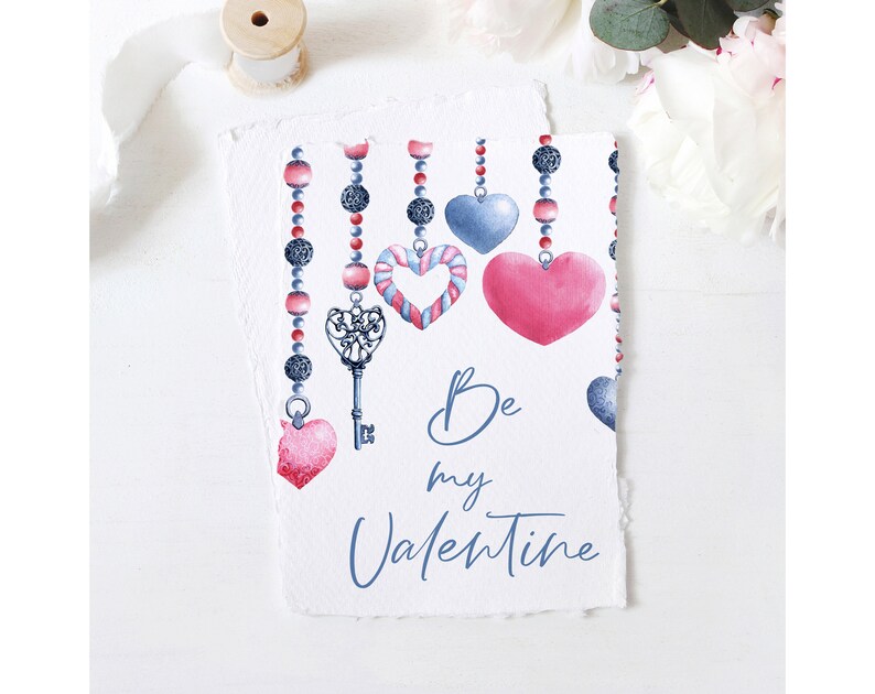 Tender Printable Valentine Card in Different Sizes 5x7 - Etsy